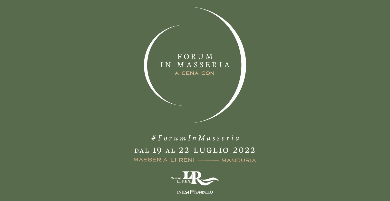 Rassegna "A Cena con" dal 19 al 22 luglio presso Masseria Li Reni 2 Rassegna "A Cena con" dal 19 al 22 luglio presso Masseria Li Reni 2