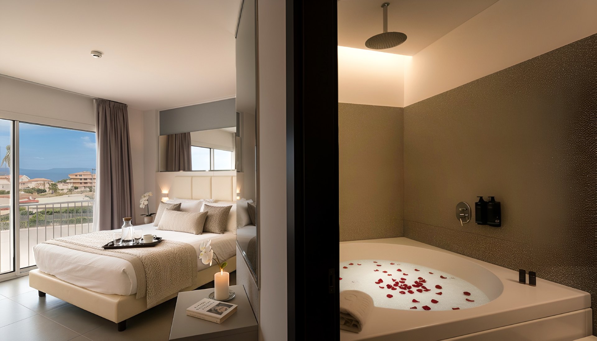 Suite avec baignoire dans la chambre1