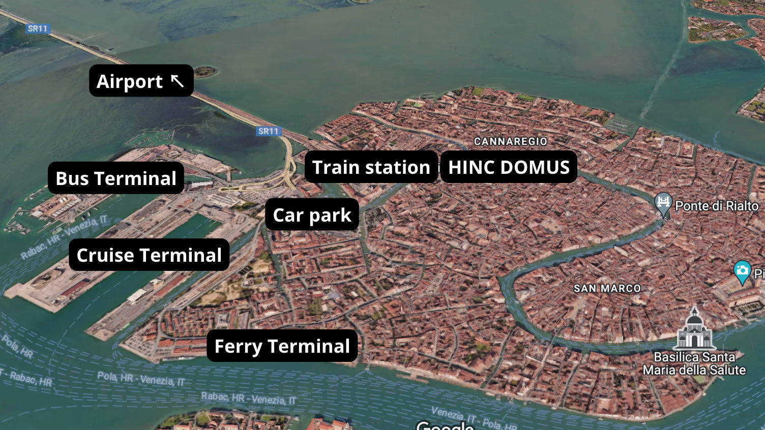 HOW TO ARRIVE AT HINC DOMUS 1