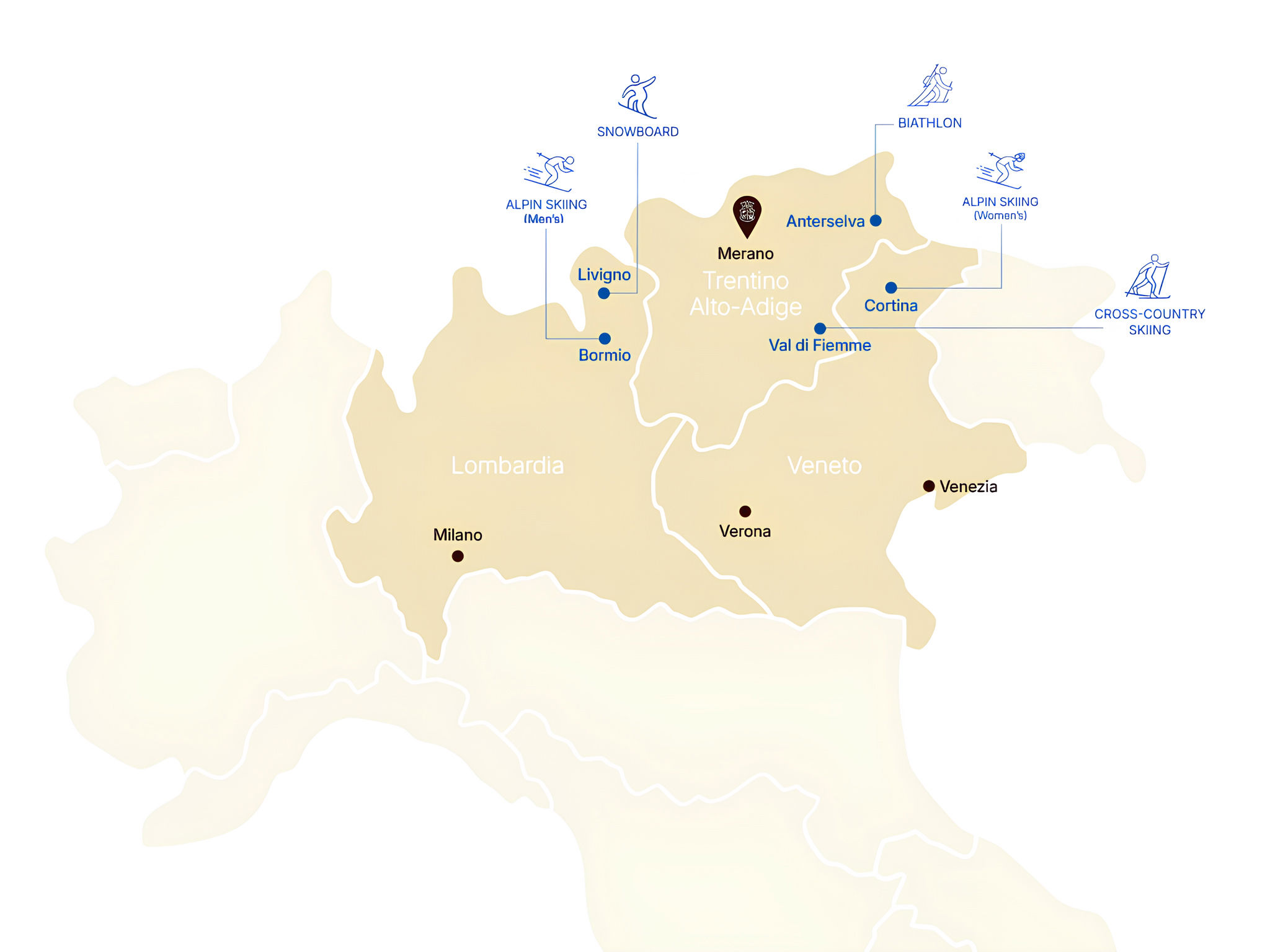 Wählen Sie Ihre bevorzugtes Revital®-ProgrammRoute und erleben Sie die Emotionen der Winter Games von Meran bis Mailand und Cortina 5