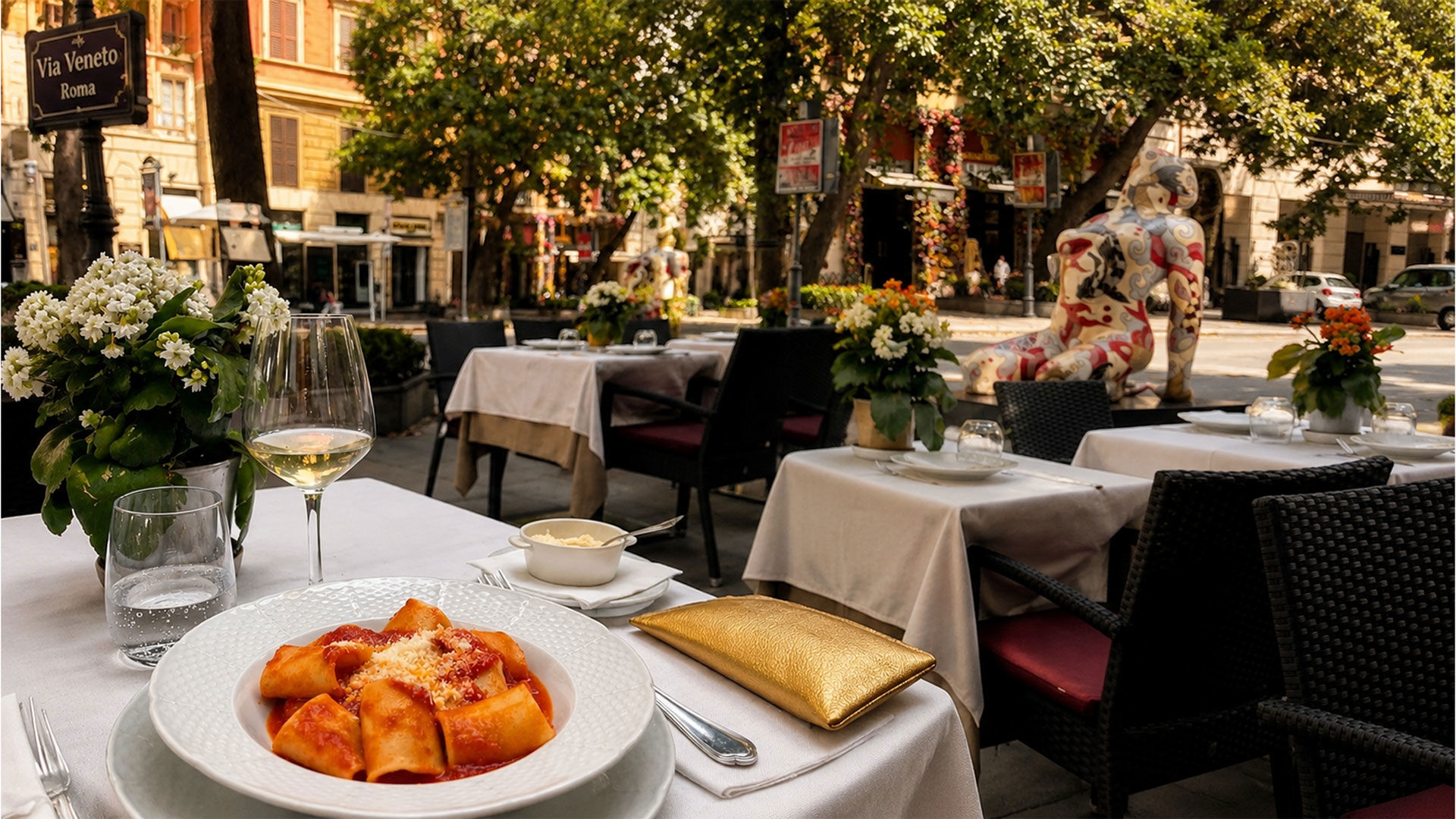Ristorante con dehors esterno su Via Veneto 1