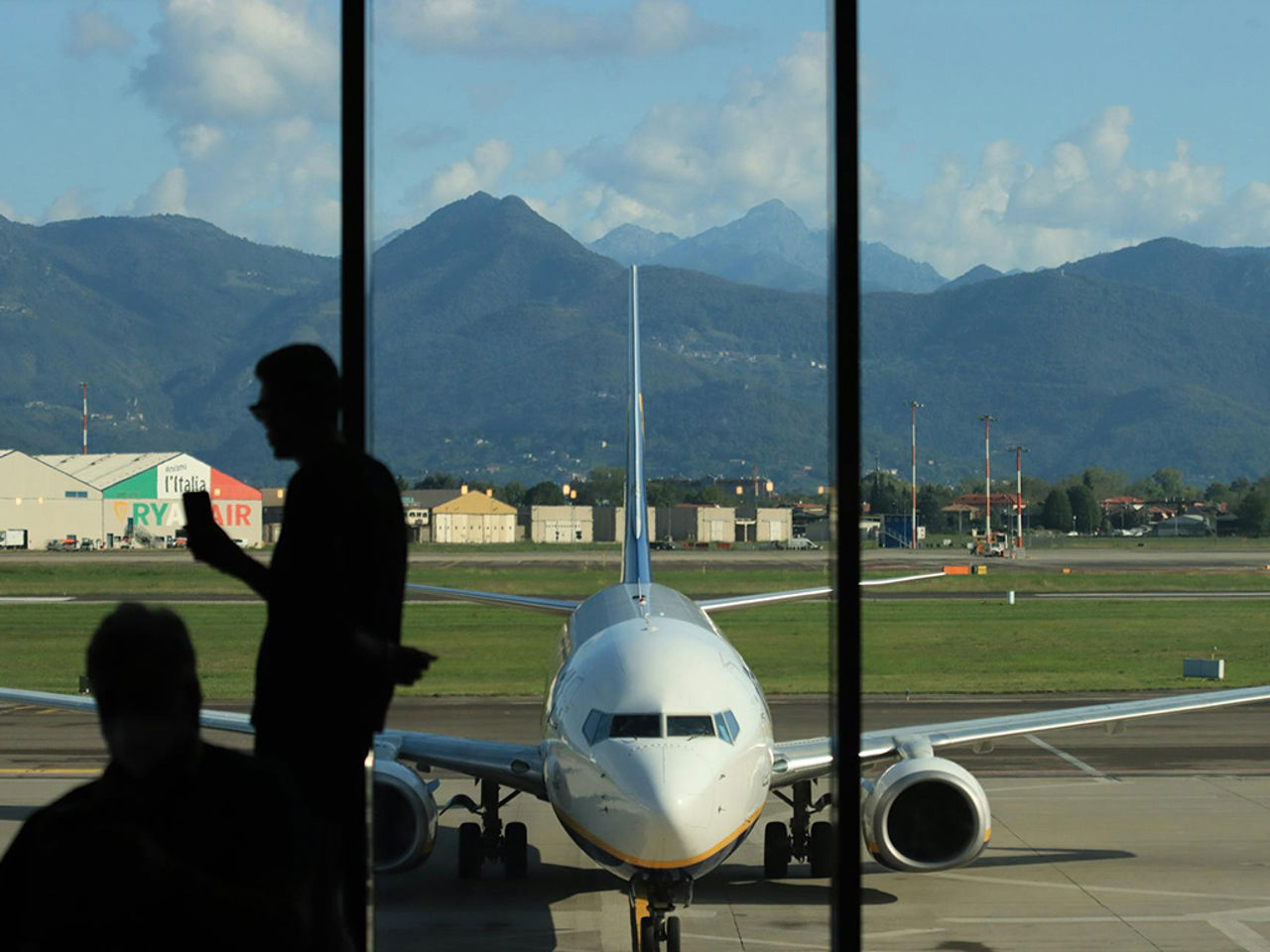 En avion