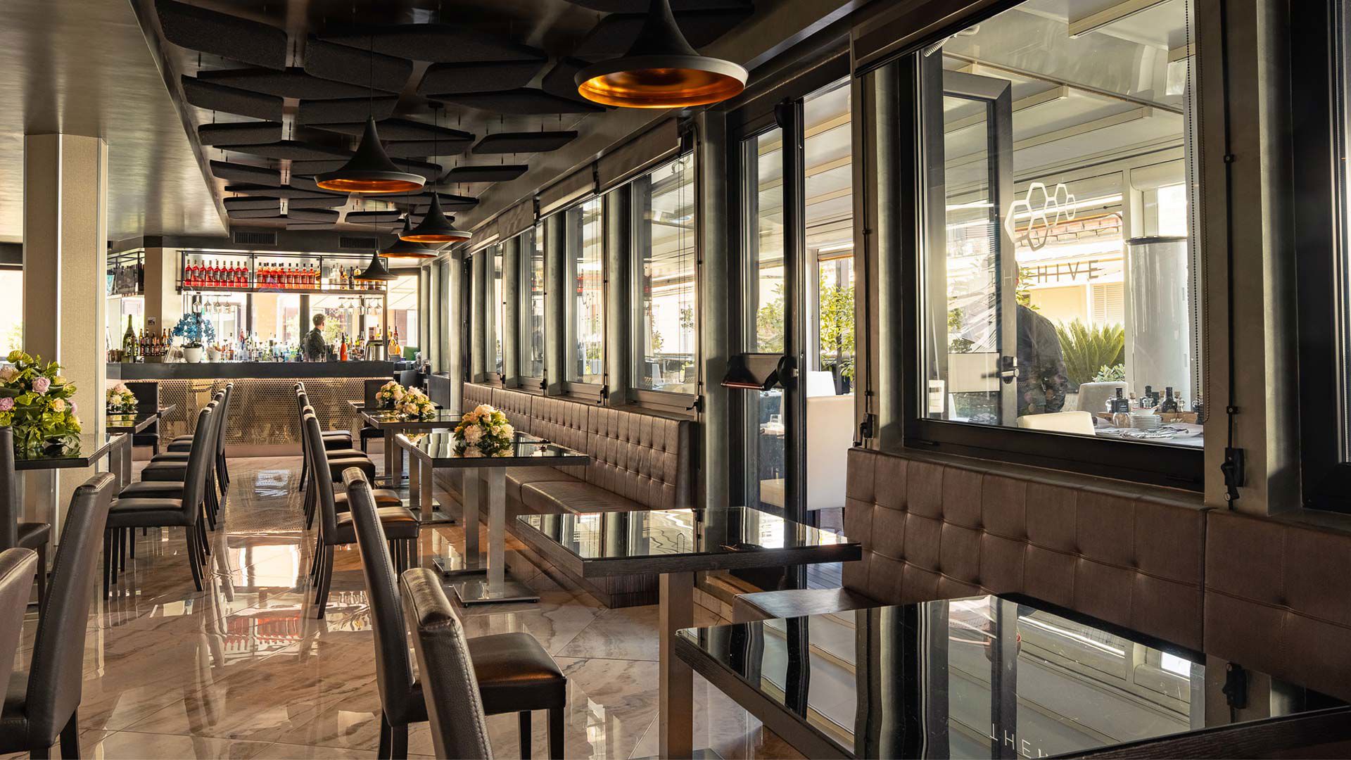 Restaurant - Flavor takes center stage, with Rome in the background