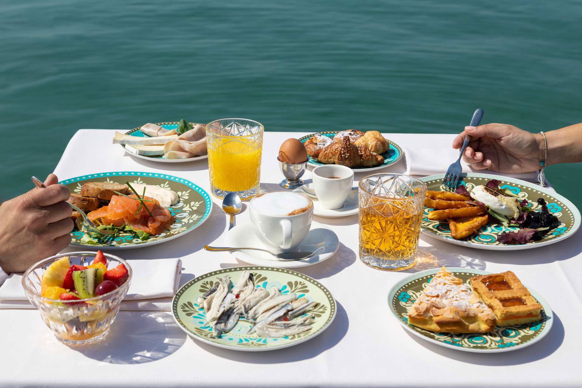 Start your day with a continental breakfast at Hotel Continental on Lake Garda