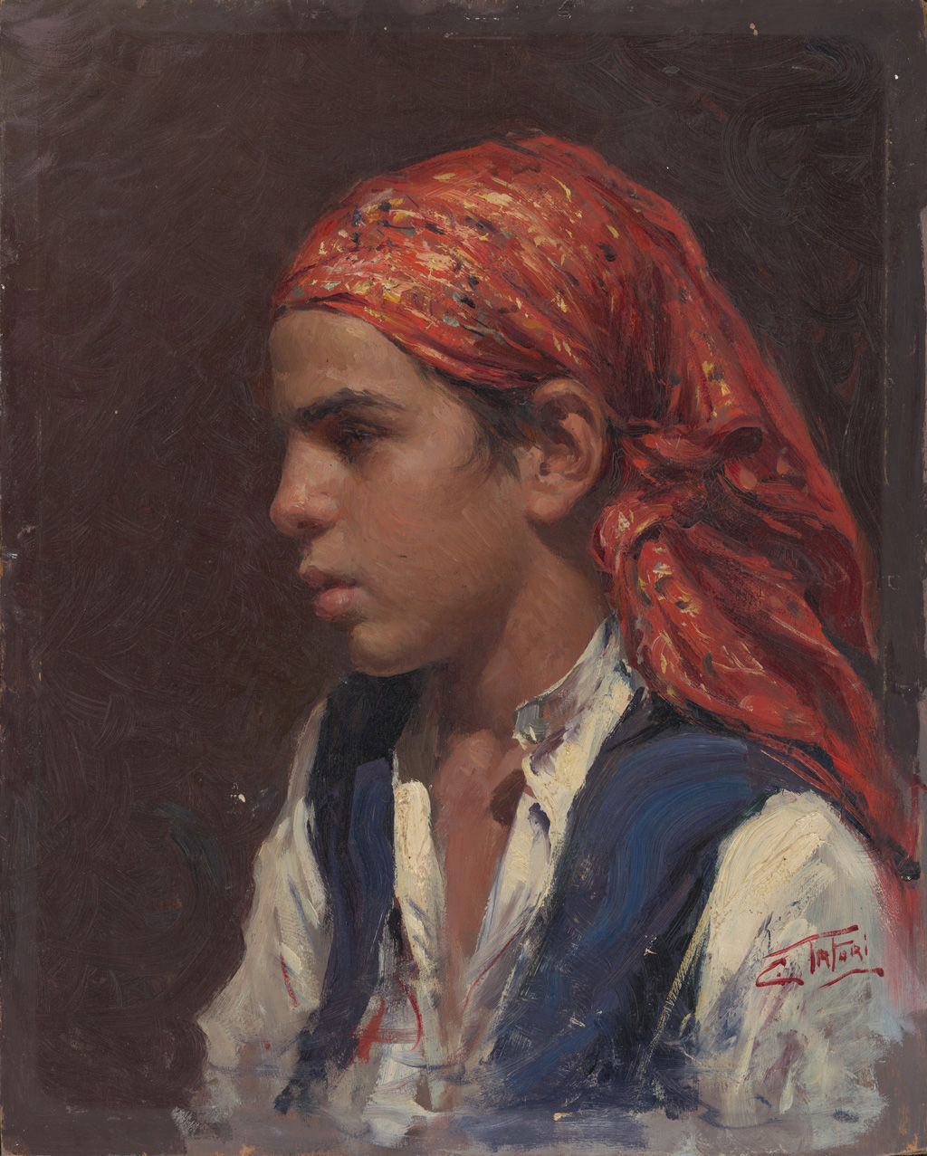 Ragazzo con foulard rosso 3