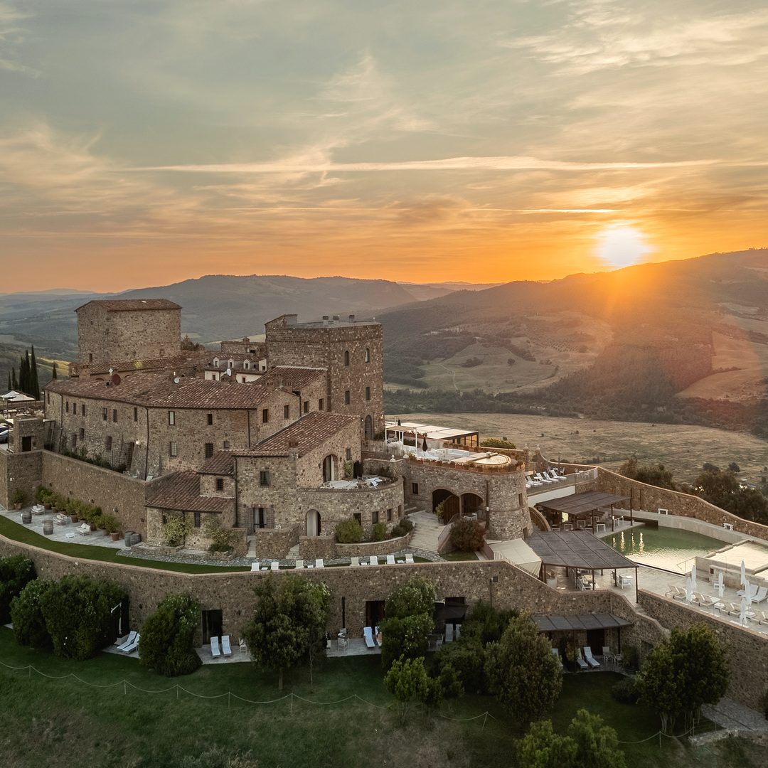 Castello di Velona at sunset